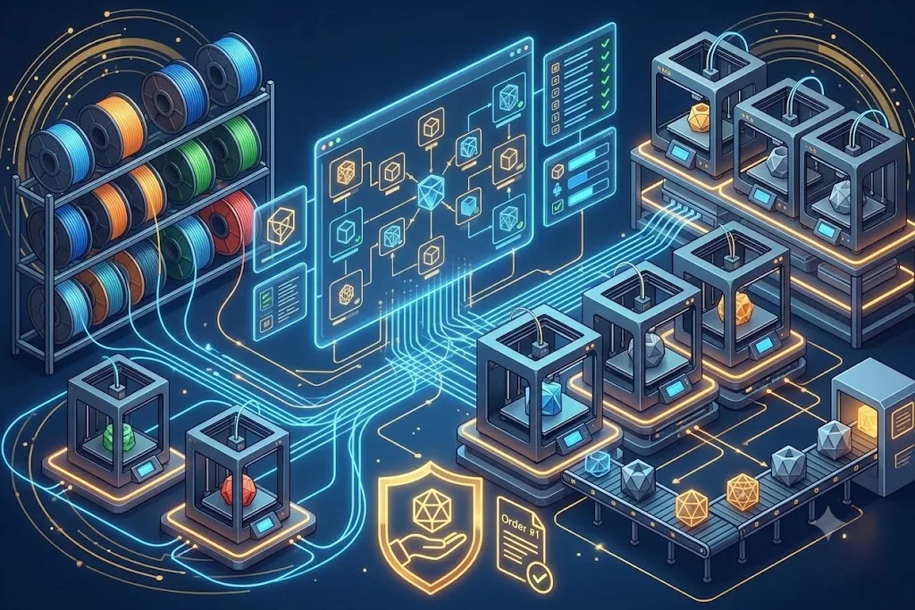 How to Set Up a 3D Print Farm: From Zero to First Order