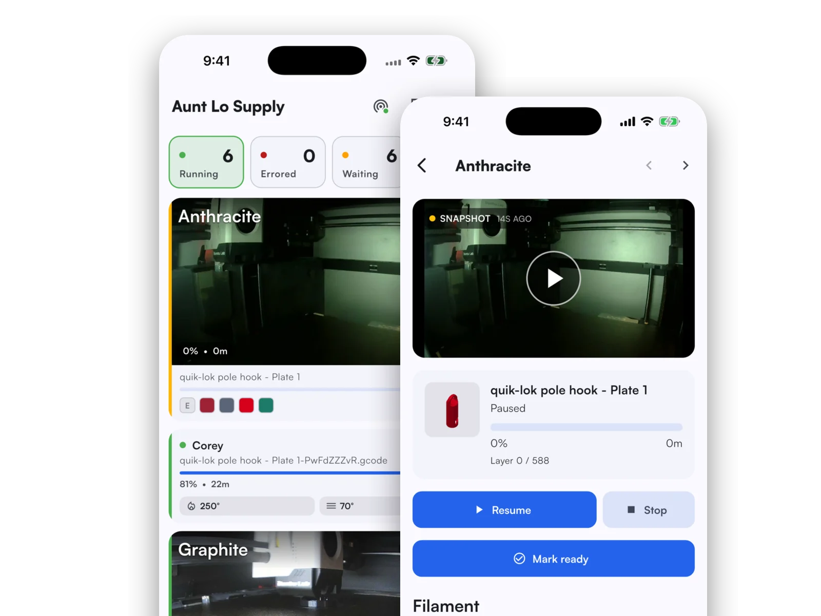 3D Print Farm Mobile App - Monitor Printers from Your Phone